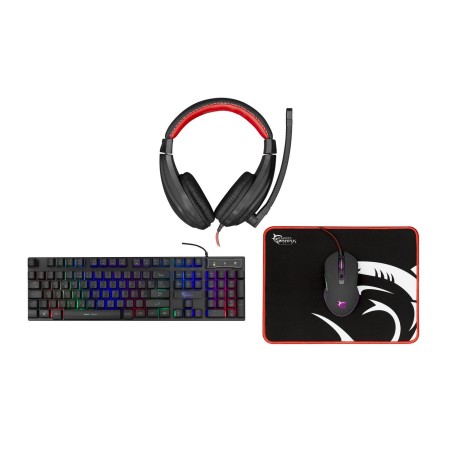 "White Shark COMANCHE-3/B Gaming Bundle: Ultimate Keyboard, Mouse, and Mouse Pad Set for Elite Gamers"